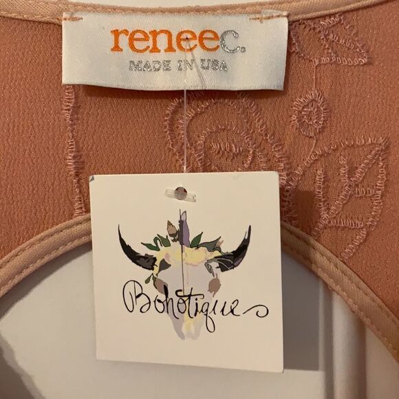 ReneeC NWT large Blush color dress with partially open back. - Picture 3 of 8